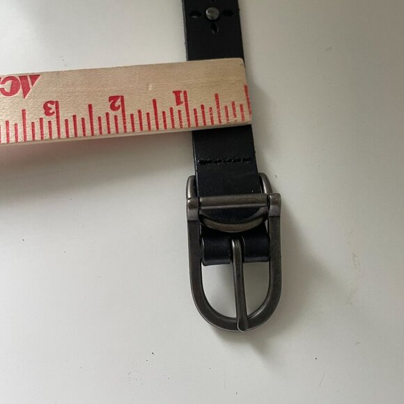 Gap Leather Cutout Floral Studded Belt Women's XS Black Western Classic Everyday - Picture 6 of 8